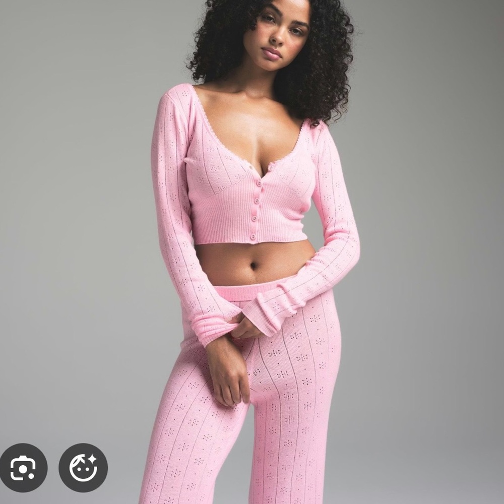 SKIMS Baby Pink Pointelle Set 💕